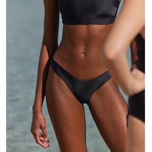 NWT! Aerie Super High Cut Cheekier Plus Bikini Bottom in True Black - Size XXL